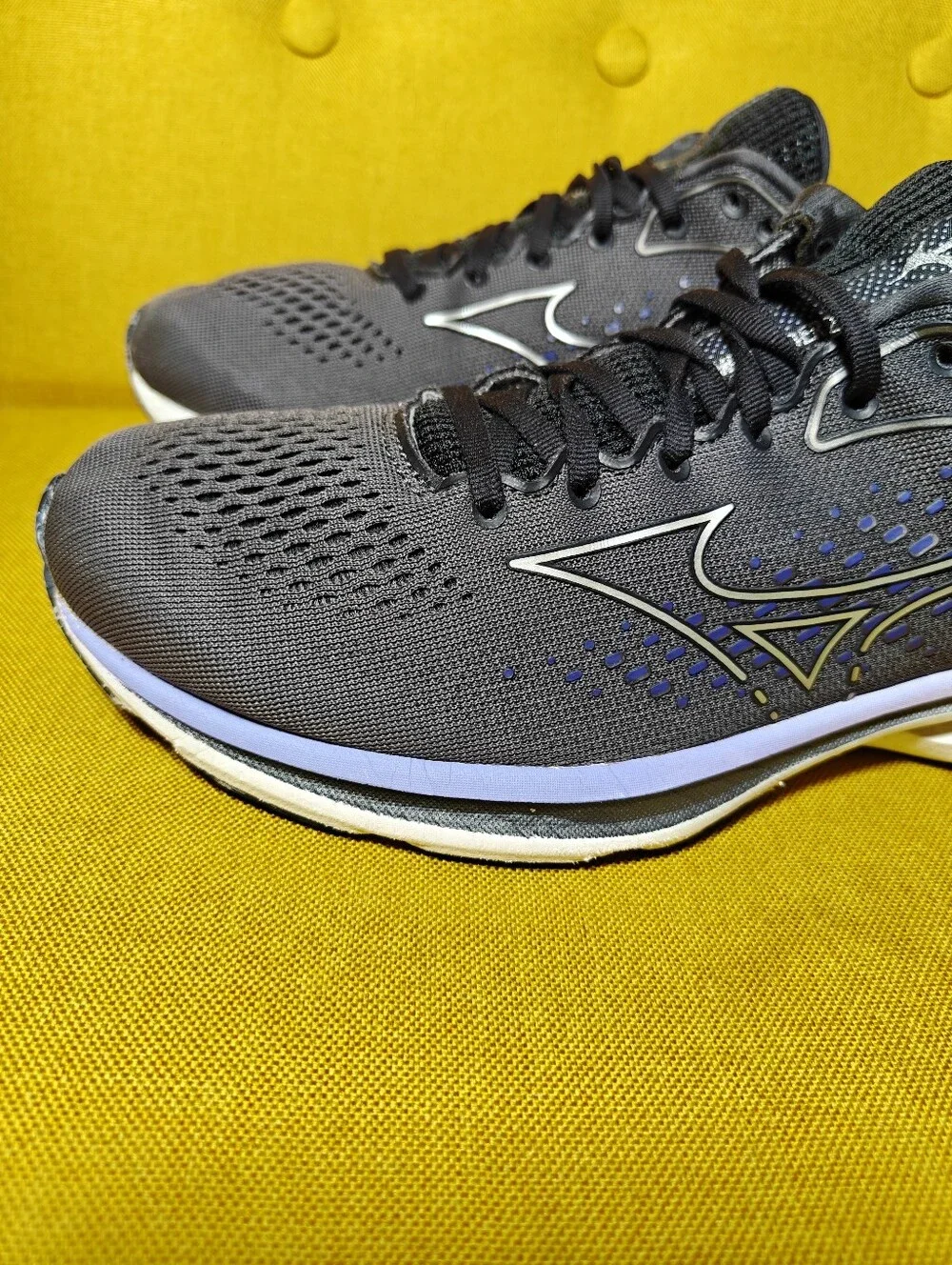 Mizuno Wave Rider 25 Gray Purple Running Sneakers Womens Shoes Size 10.5